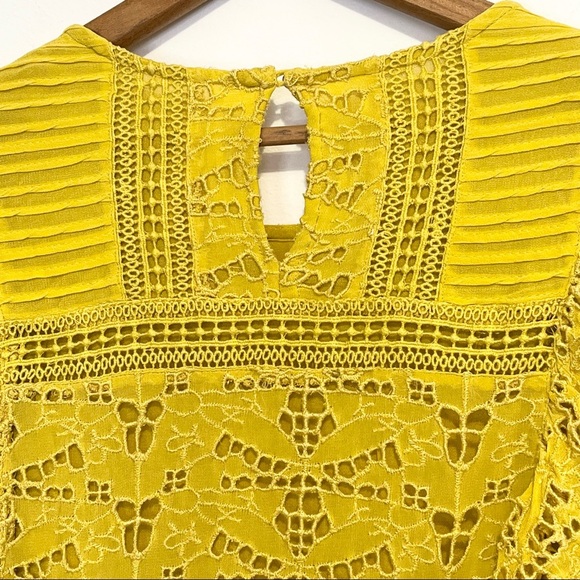 Anthropologie Yellow Clementine Blouse Womens US Size 2 - Picture 12 of 16